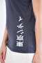Athlete's Tank Top with Thick Straps, Chinese Print, Anthracite Color - 3