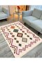 Cotton Series Cream Tone Geometric Patterned Decorative Woven Base Rug - 3