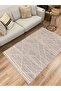Cotton Series Gray Shades Straw Lines Antique Pattern Decorative Woven Base Rug