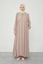 Camel Colored Button Detailed Ferace