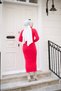Women's Hijab Clothing Acrylic Turtleneck Flexible and Slim Knitwear Pencil Dress - 3