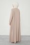 Camel Colored Button Detailed Ferace - 6