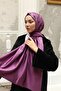 شال أسود مزدوج الجوانب 100% حرير بنفسجي - 3
