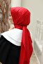 Red Double Sided 100% SilK Shawl - 4