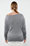 Gray Boat Neck Slim Regular Knitwear Sweater Tbbaw24An00041 - 5