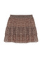 Dark Brown Lined Flounce Chiffon Leopard Print Mini Woven Skirt Twoaw21Et0410 - 6