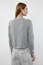 Gray Wool Coat Look Knitwear Cardigan Twoaw25Hi00049 - 5
