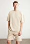 Colombia Men's 2-Piece Set Comfort Fit Comfortable Fit Text Embroidered Non-Rated Beige Tracksuit Set - 2