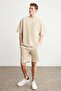 Colombia Men's 2-Piece Set Comfort Fit Comfortable Fit Text Embroidered Non-Rated Beige Tracksuit Set - 3