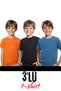 UNISEX 3-PIECE CHILDREN'S FLAT ROUND COLLAR SHORT SLEEVE T-SHIRT