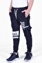 3-Piece Gray-smoked-black, Cargo Pocket, Text Printed Boys' Sweatpants - 4