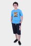 3-Piece Summer-Original-Skaters Printed Boys' Double Pocket Yellow-White-Red Bottom-Top Summer Suit - 4