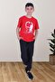Oversize Printed Boy's Short Sleeve Top and Bottom Set - 2