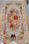 Cotton Series Red Floral Border Gray Base Authentic Decorative Woven Base Rug - 4