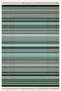 Cotton Rug 21 Green Background Striped Patterned Decorative Washable Woven Base Rug