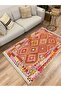 Cotton Series Pink Tone Diamond Geometric Pattern Decorative Woven Base Rug - 2