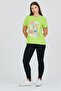 Neon Green Front Printed Basic