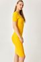 Yellow U-Neck Camisole Cut Out Dress - 3