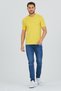 Yellow Color V-Neck Cotton Slim Fit Men's Basic