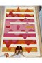 Cotton Series Wavy Modern Pattern Decorative Woven Base Rug in Pink Shades - 5