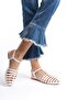 Women's Low Heel Soft Leather Gladiator Ballerina Sandals - 4