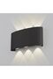 شمعدان حائط LED ثنائي الاتجاه 10 واط - ضوء النهار (3000 كلفن) - أسود - IP44 - CT-8011