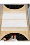 Cotton Series Wicker Look Black and White Modern Pattern Decorative Woven Base Rug - 5