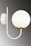 White UFO White Glop Glass Upward Facing Modern Sconce - 2