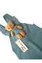 Teddy Bear Buttoned Baby Kids Knitwear Salopet Mint - 2