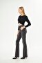 Flare Cut Slit Women's Jeans - 2