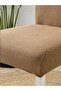 Chair Cover Light Brown Color Lycra Washable 1 Piece - 2