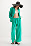 Melantha women's linen green trousers - 3