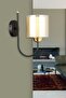 Black Ufo Double Glass Upward Facing Modern Sconce