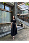 Black Satin Dream Dress - 7