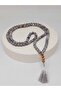 108-Bead Grey Jasper Tibetan Style Handmade Mala Necklace (51388) - 7