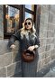Women's Tan Mini Knotted Hand Bag - 5
