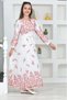 Girl's Chiffon Fabric Cotton Lined Hijab Dress - 4