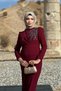 Orkide Abiye - Bordo - 3