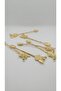 Set of 6 Gold Teaspoon Japanese Rose