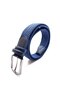 Elastic Knit Stretchy Unisex Belt with Genuine Leather Details - 3