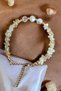 Citrine Bracelet, Dorika Bracelet, Crushed Stone Bracelet, Genuine Natural Stone, Steel Metal
