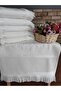 50X90Cm Sarra 6-Piece Fringed Etamine Towel - Cream - 3