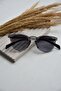 Unisex Women's and Men's UV400 Protected Oval Round Charcoal grey Gradient New Season Sunglasses - 6