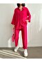 Women's Fuchsia Double Sleeve Bottom Top Shirt Set - 2