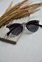 Unisex Women's and Men's UV400 Protected Oval Round Charcoal grey Gradient New Season Sunglasses - 4