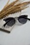 Unisex Women's and Men's UV400 Protected Oval Round Charcoal grey Gradient New Season Sunglasses - 2