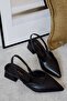Black Matte Leather Pointed-Toe Short Block-Heel Women's Shoes Blush - 8