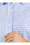 Striped Shirt with Contrast Cuff Detail - 4