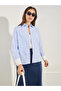 Striped Shirt with Contrast Cuff Detail