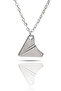 Paper Airplane Model Necklace - Silver Color Classic with Chain